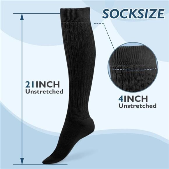 Women's Slouch Socks - Soft Extra Long Scrunch Knee High Socks - Picture 2 of 8